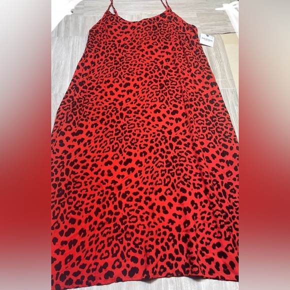 Arizona Jeans Co Floral Dress Sleeveless Size XL Animal Print Red Black NWT - Picture 1 of 11